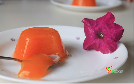 Tráng miệng cùng thạch rau câu bột cà rốt thơm ngon