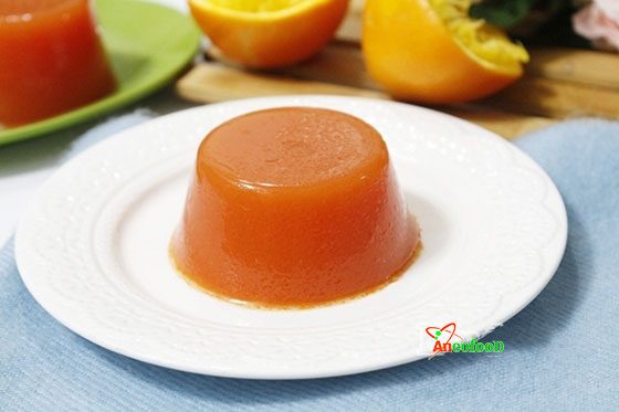 Tráng miệng cùng thạch rau câu bột cà rốt thơm ngon