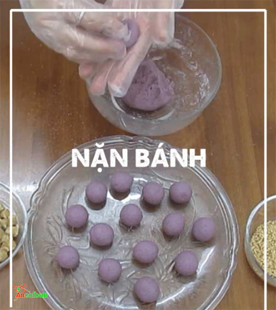Đãi cả nhà món bánh trôi bột khoai lang tím mới lạ