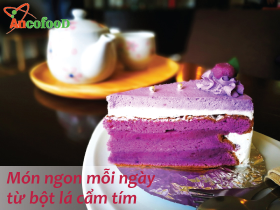 Món ngon mỗi ngày từ bột lá cẩm tím cho chị em nội trợ 