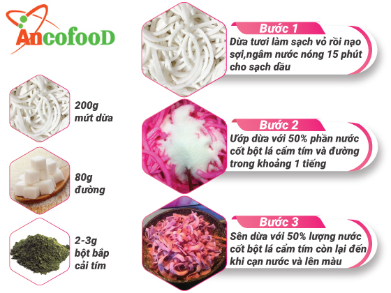 Món ngon mỗi ngày từ bột lá cẩm tím cho chị em nội trợ 