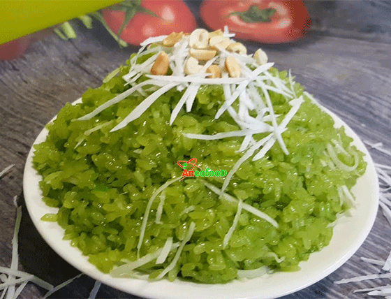Hướng dẫn nấu xôi bột lá nếp cho màu xanh thơm ngon