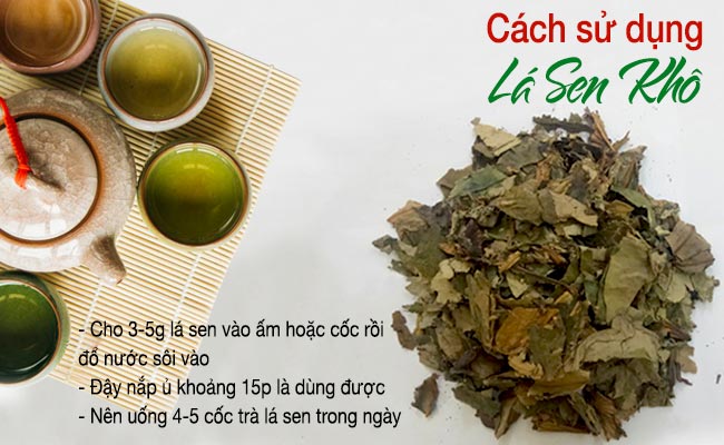 cách sử dụng lá sen khô