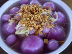 Bánh trôi bột lá cẩm tím